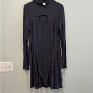 MTS Gray Long Sleeve Mock Neck Dress